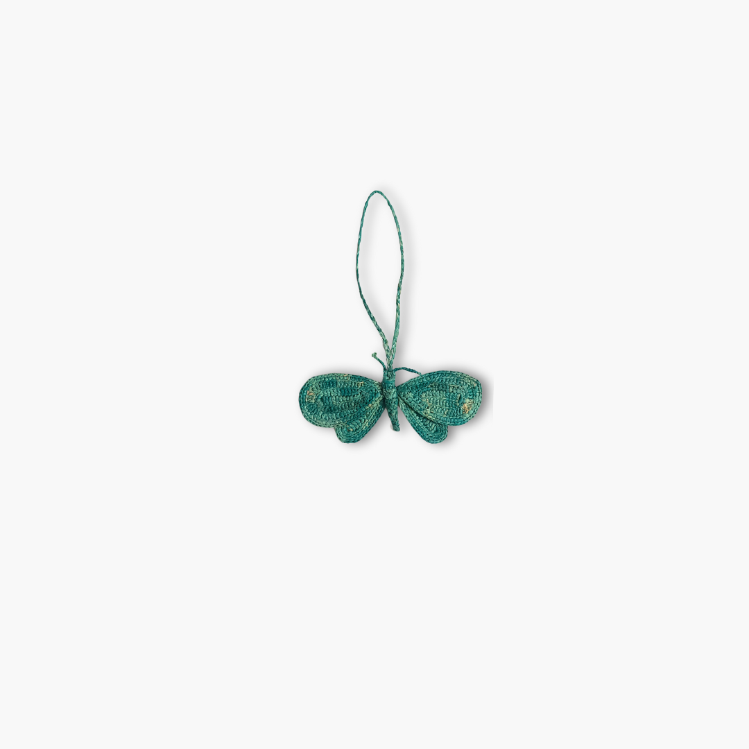 Papillon - charm en raphia