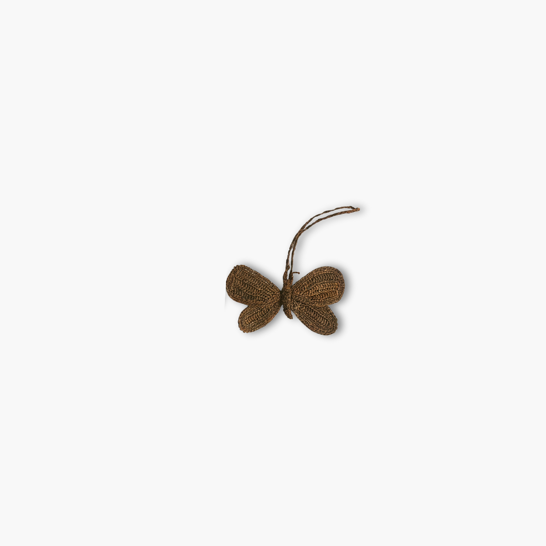 Papillon - charm en raphia