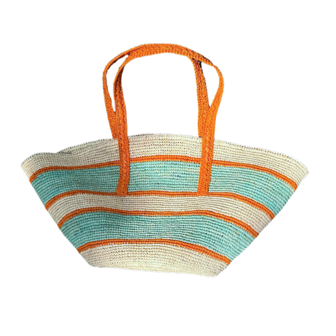 Croisette Lagon - Raffia bag