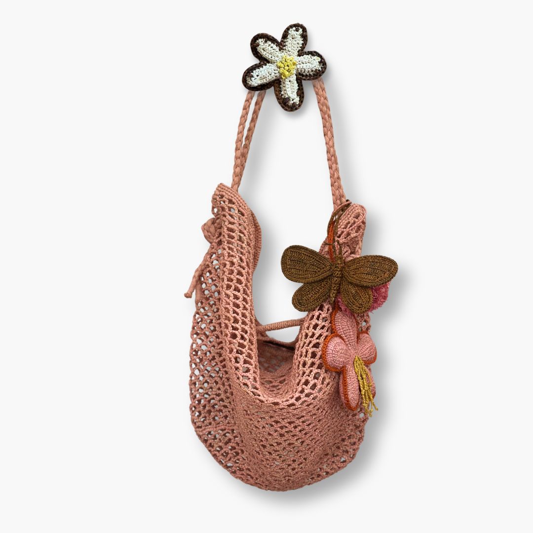 Papillon - charm en raphia